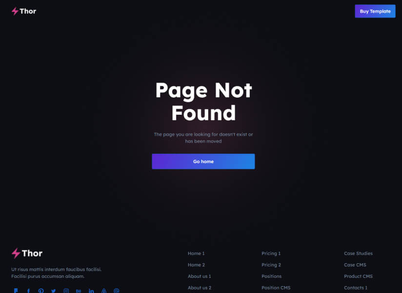 Thor Website SaaS HTML Template