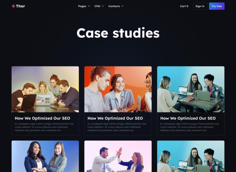Thor Website SaaS HTML Template