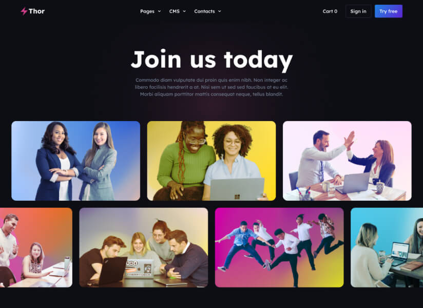 Thor Website SaaS HTML Template