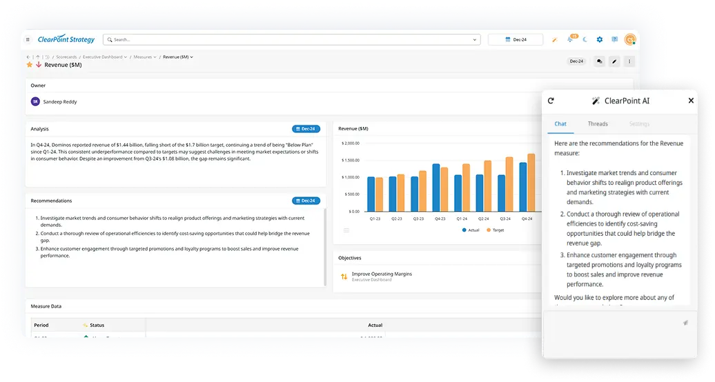 screenshot of ClearPoint AI