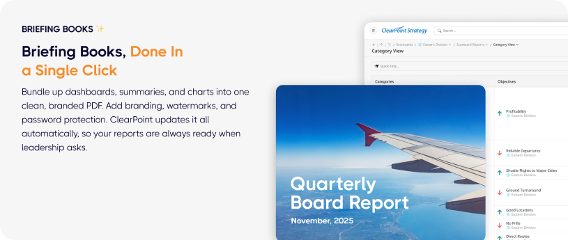 ClearPoint briefing book