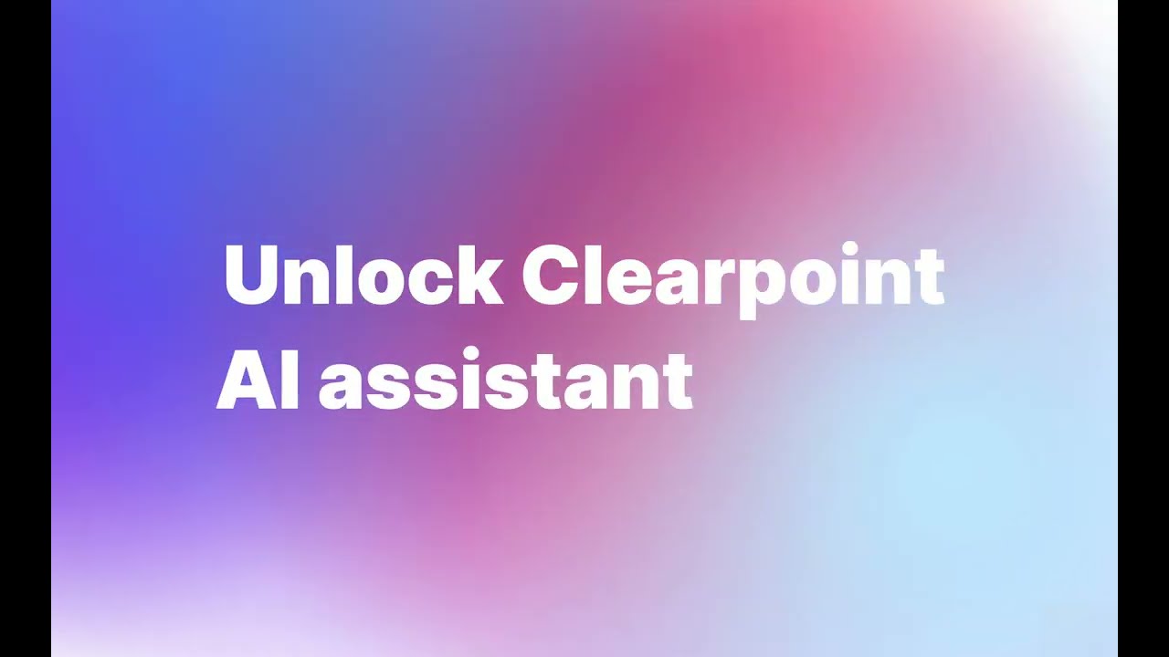 ClearPoint AI product tour video