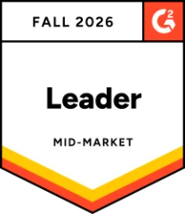 G2 badge: Leader Mid-Market, Strategic Planning