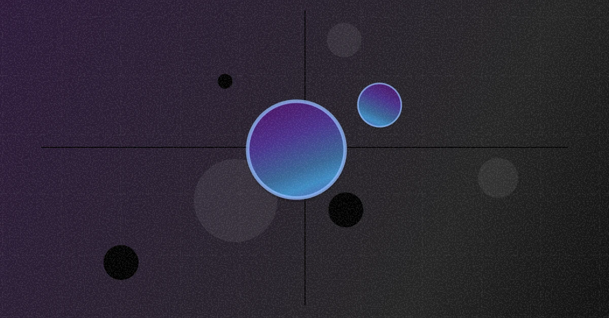 Abstract visual of interconnected gradient circles symbolising streamlined SLA management through process orchestration