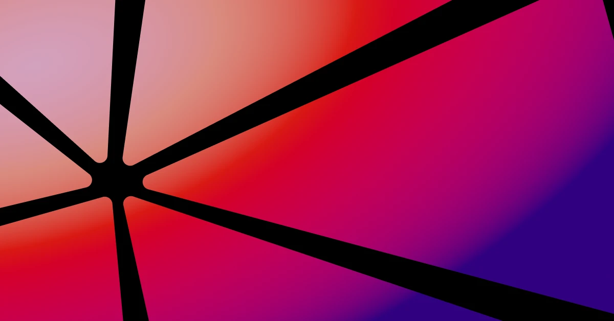 Abstract geometric design symbolizing the orchestration of people, processes, and AI into a connected workflow.