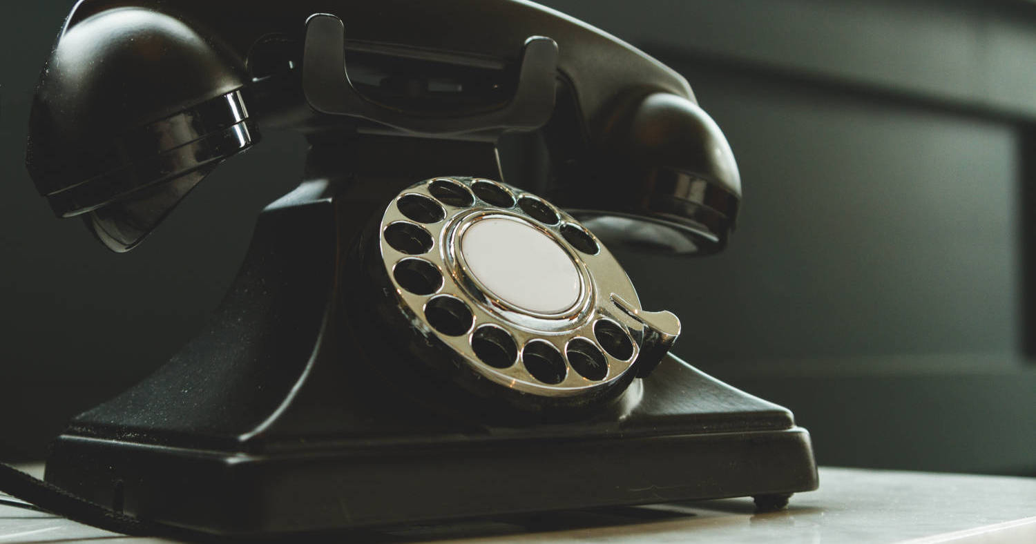 Background image for the header of the page showing an old style rotary phone