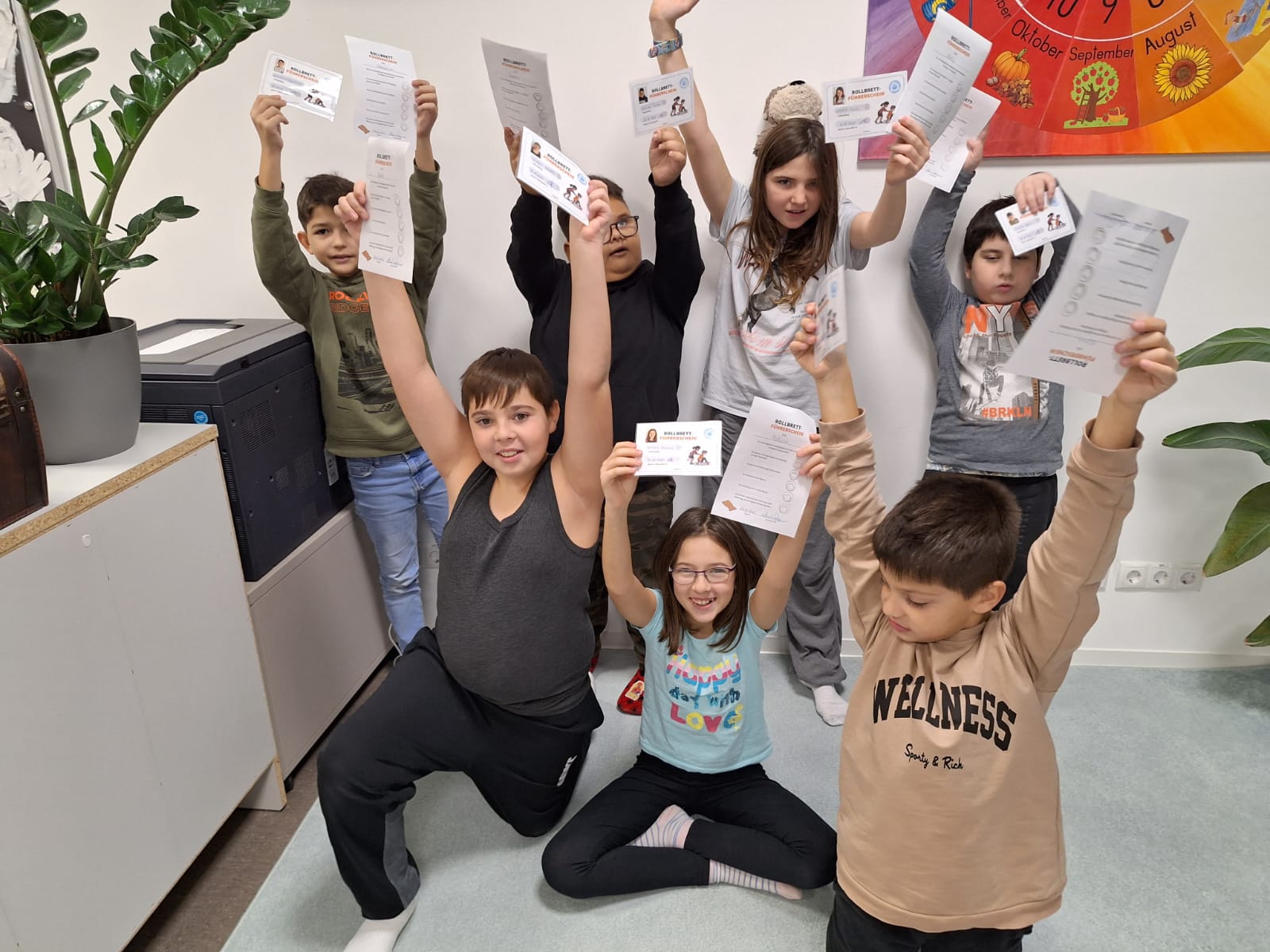 Rollbrett-Führerschein in der 3. Klasse