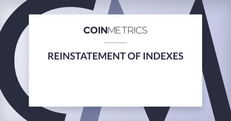 Reinstatement of Indexes