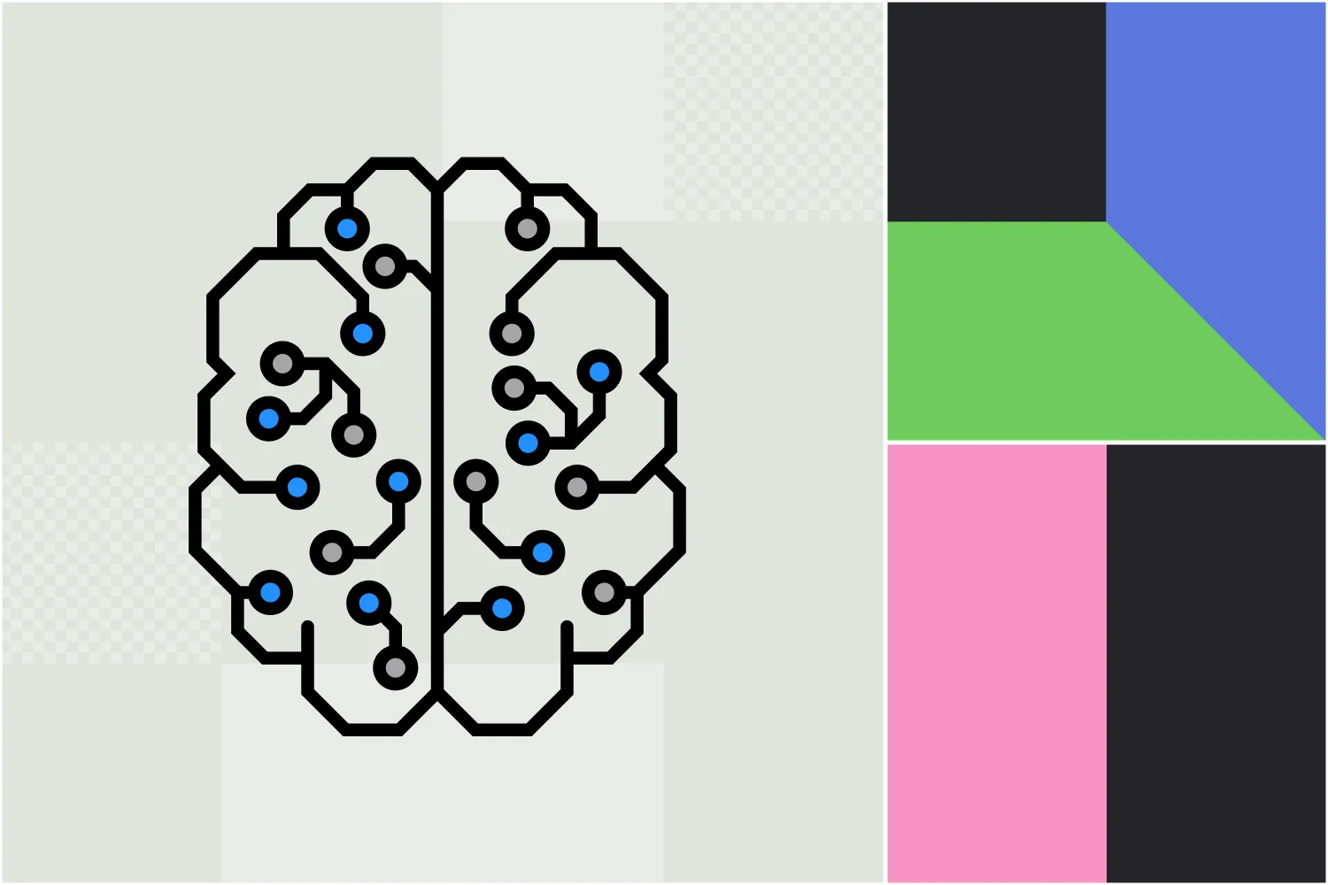Illustration of cog on colourful background