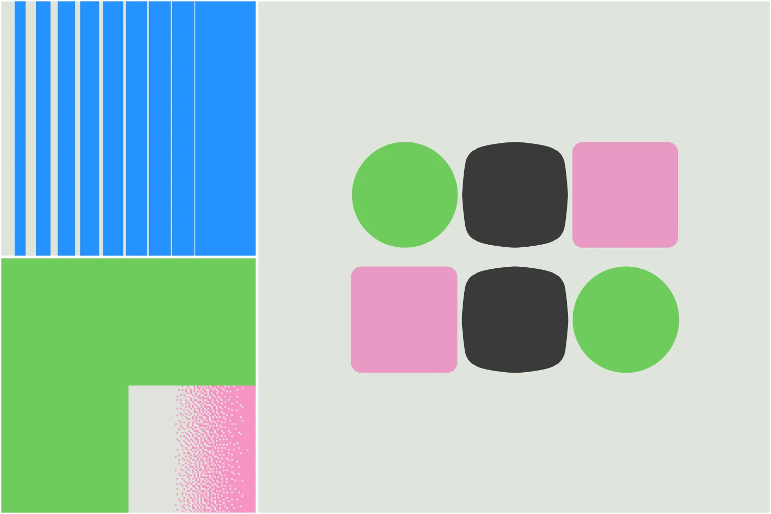 Shape transformations into organized pair