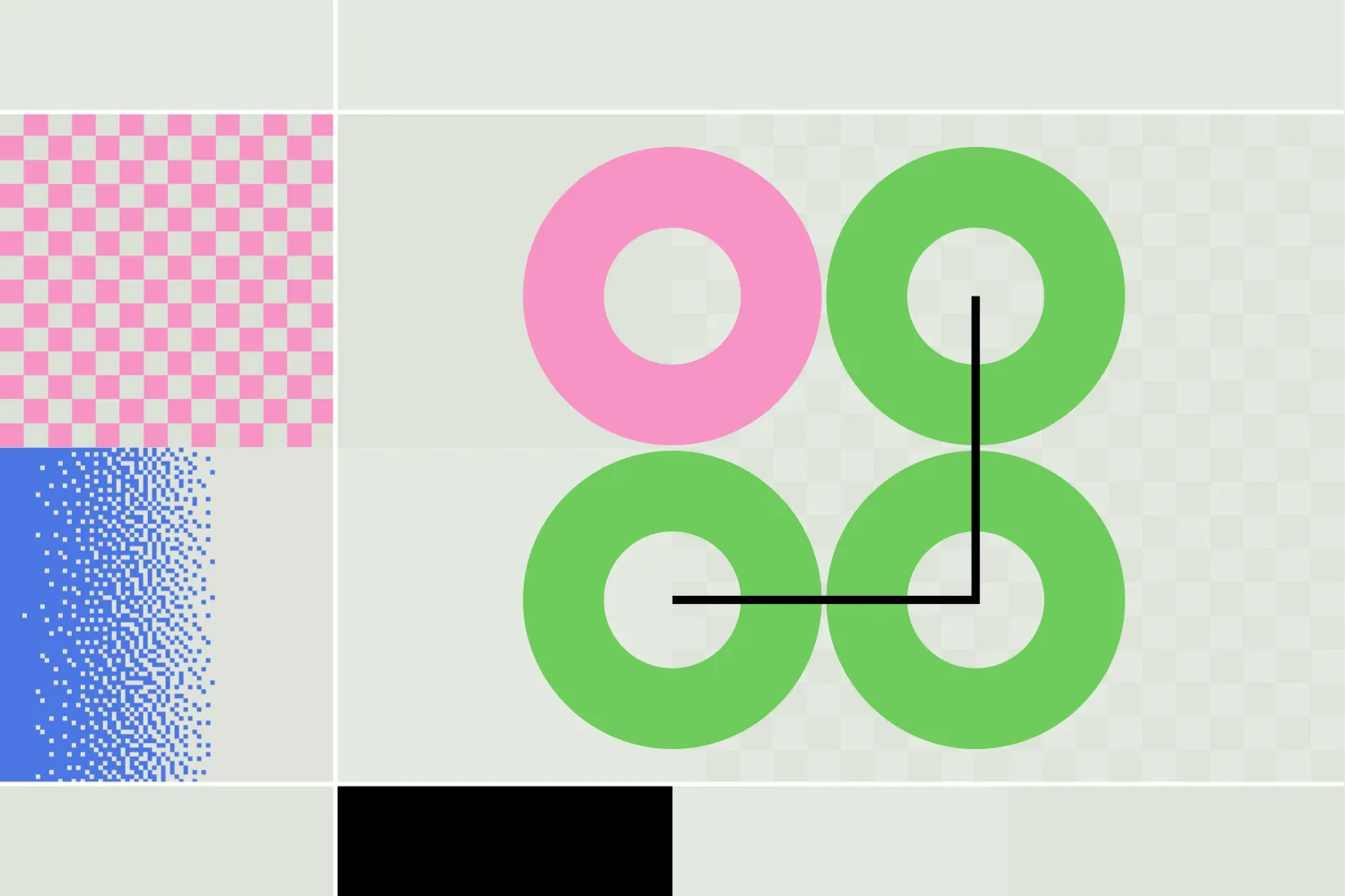 Abstract geometric na hugis sa makulay na background