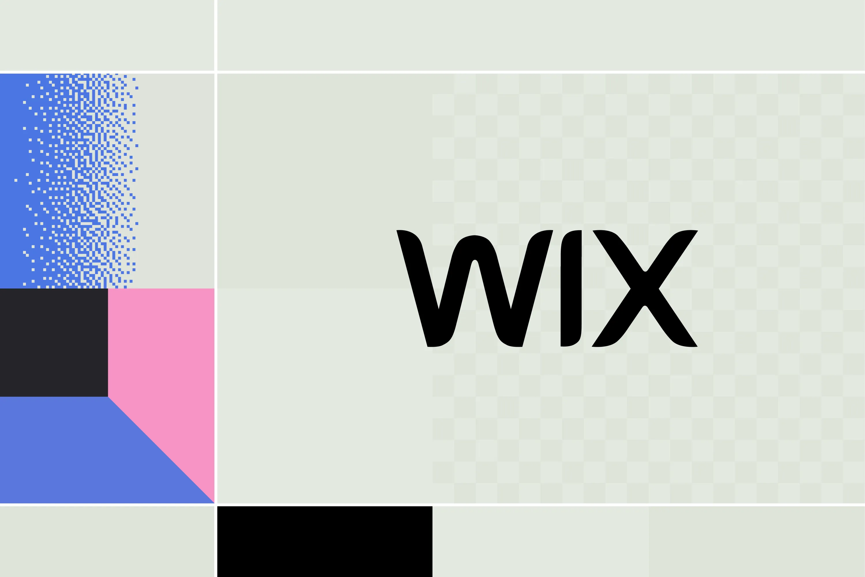 Wix logo on a paterened background