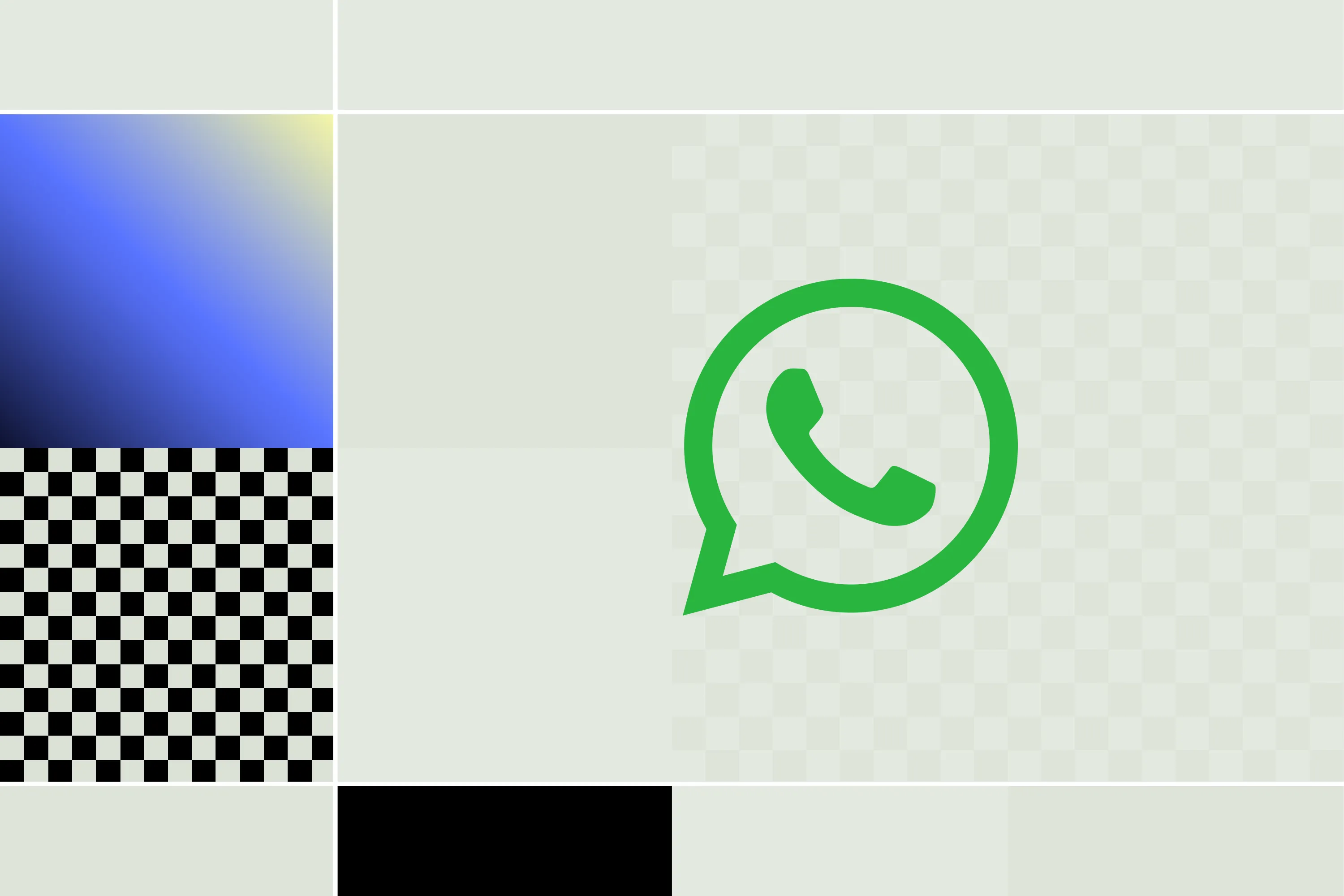 Asul Whatsapp logo sa background ng pattern