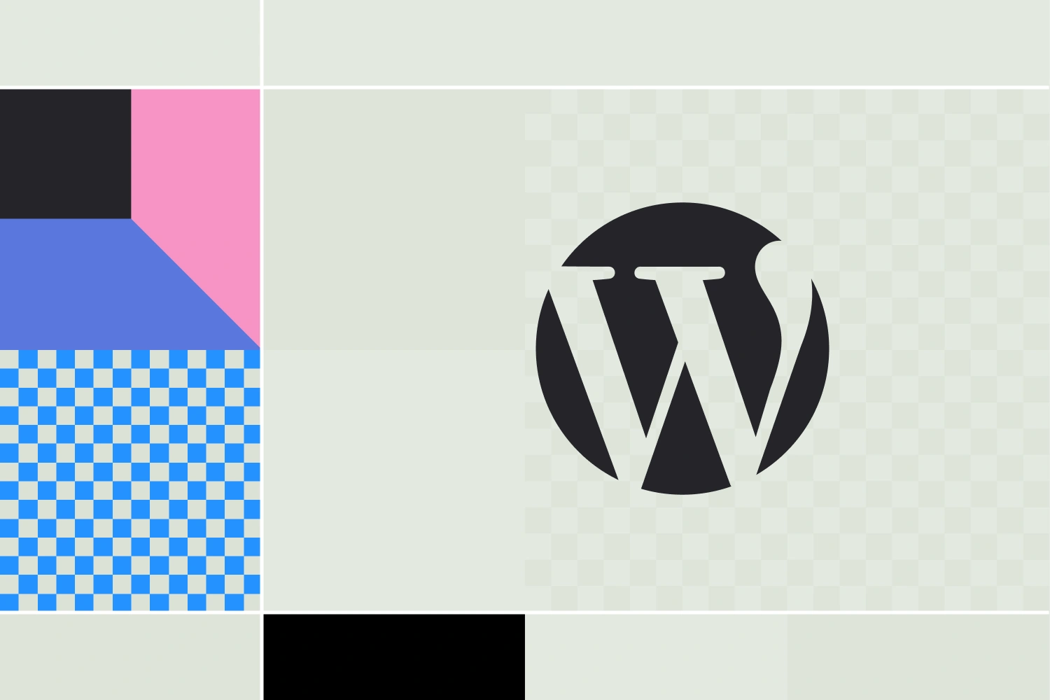 Logo ng Wordpress sa background ng pattern