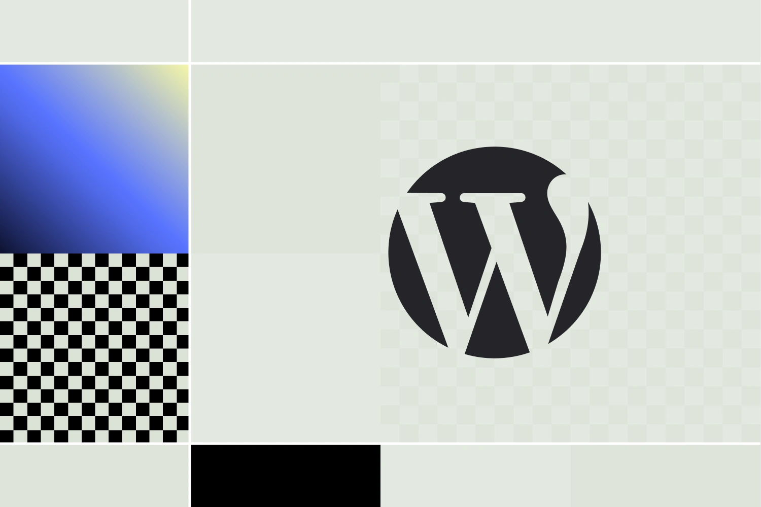 Wordpress logo on a pattern background
