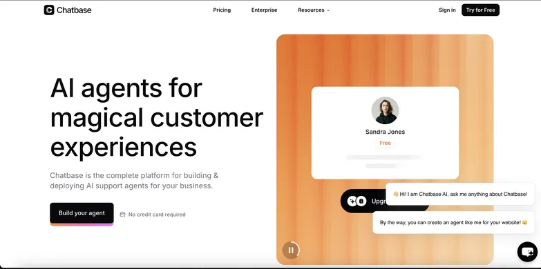 Chatbase homepage