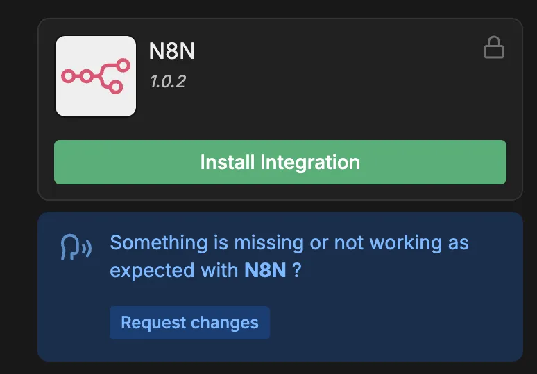 The n8n integration in the Botpress hub.