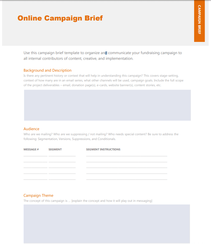 Marketing Campaign Brief Template PDF