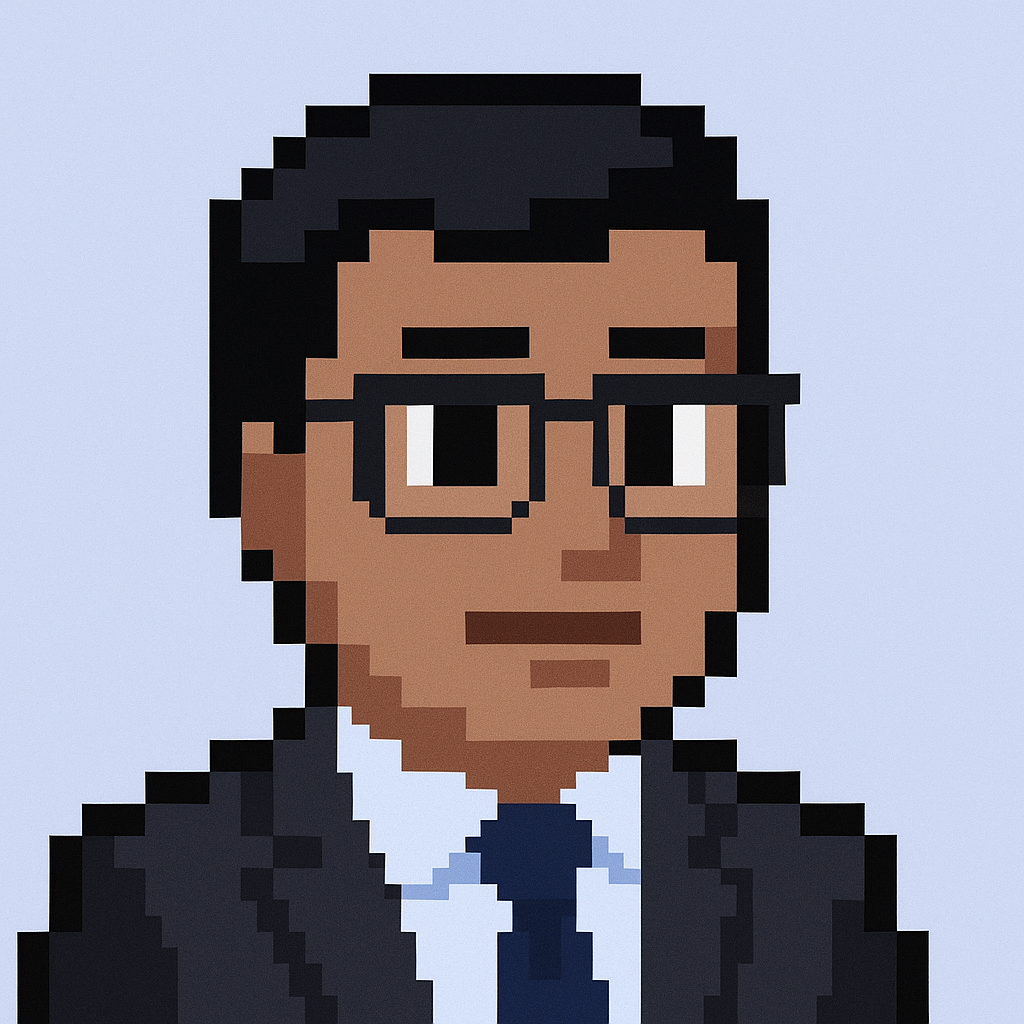 Professional key account manager AI agent avatar with glasses and business suit for strategic account planning and expansion meetings