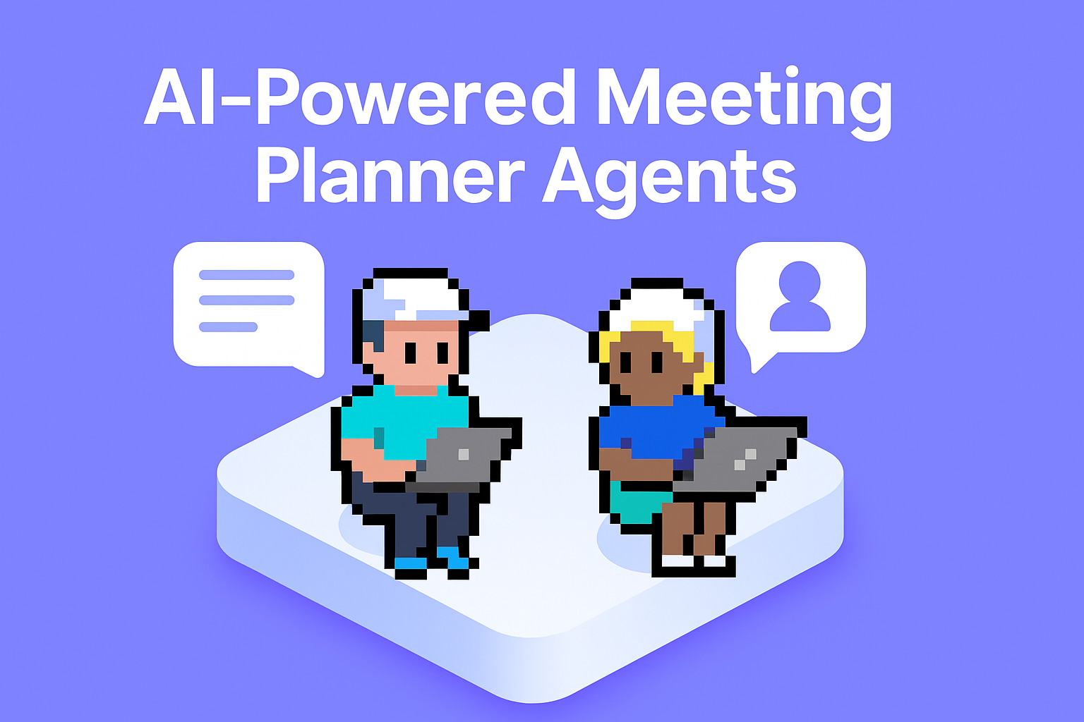 AI-Powered Meeting Planner Agents - two professionals using laptops for account escalation meeting automation and key account manager collaboration