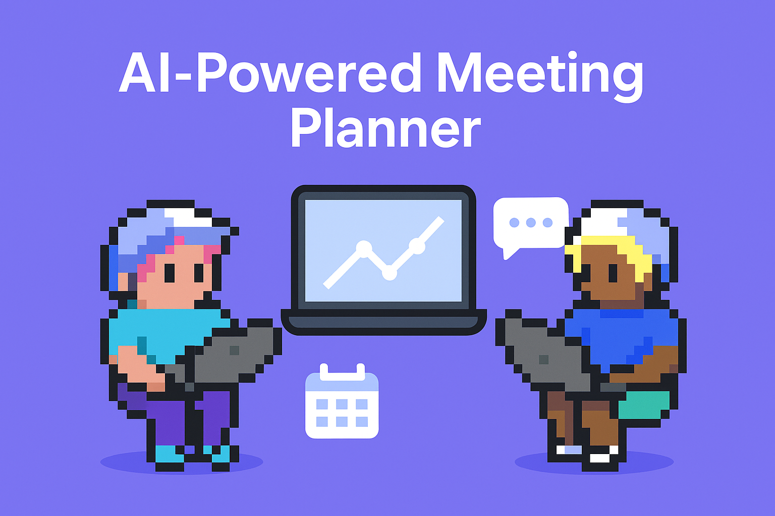 AI-Powered Meeting Planner - two key account managers using laptops with data analytics dashboard and calendar for automated account health check meetings