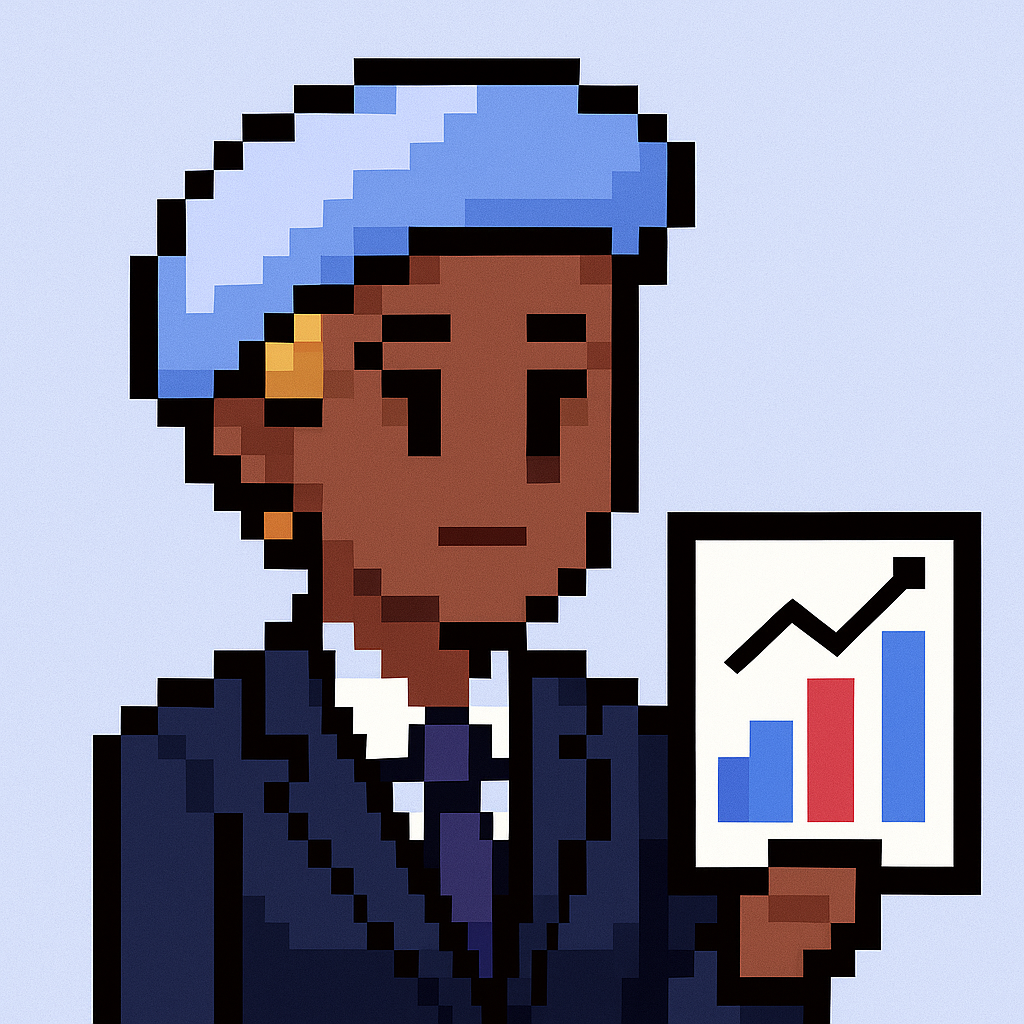 Campaign manager AI agent avatar holding performance analytics chart showing how to improve marketing campaign results