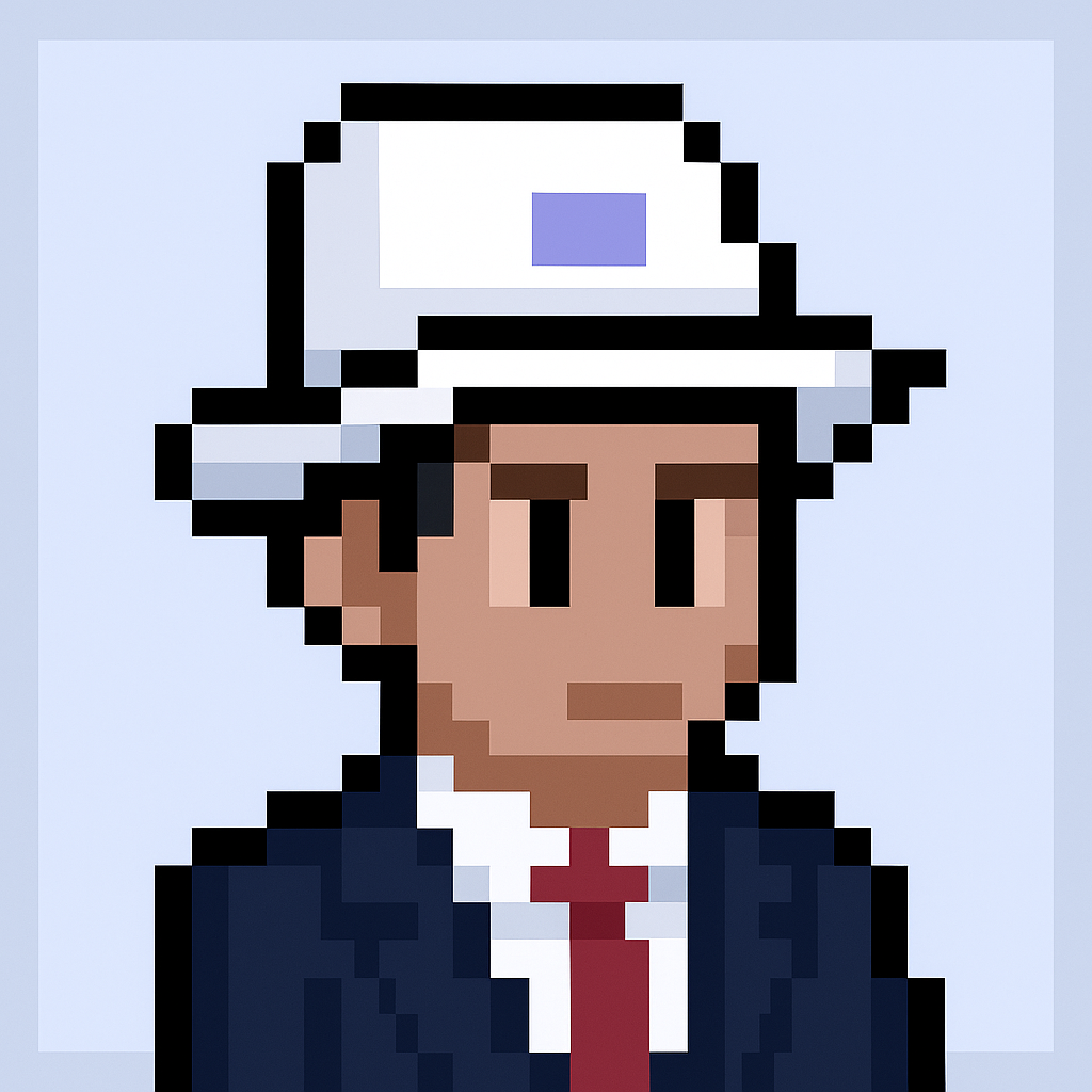 Contract renewal agent avatar - professional AI assistant for key account managers wearing business attire with white hat and red tie