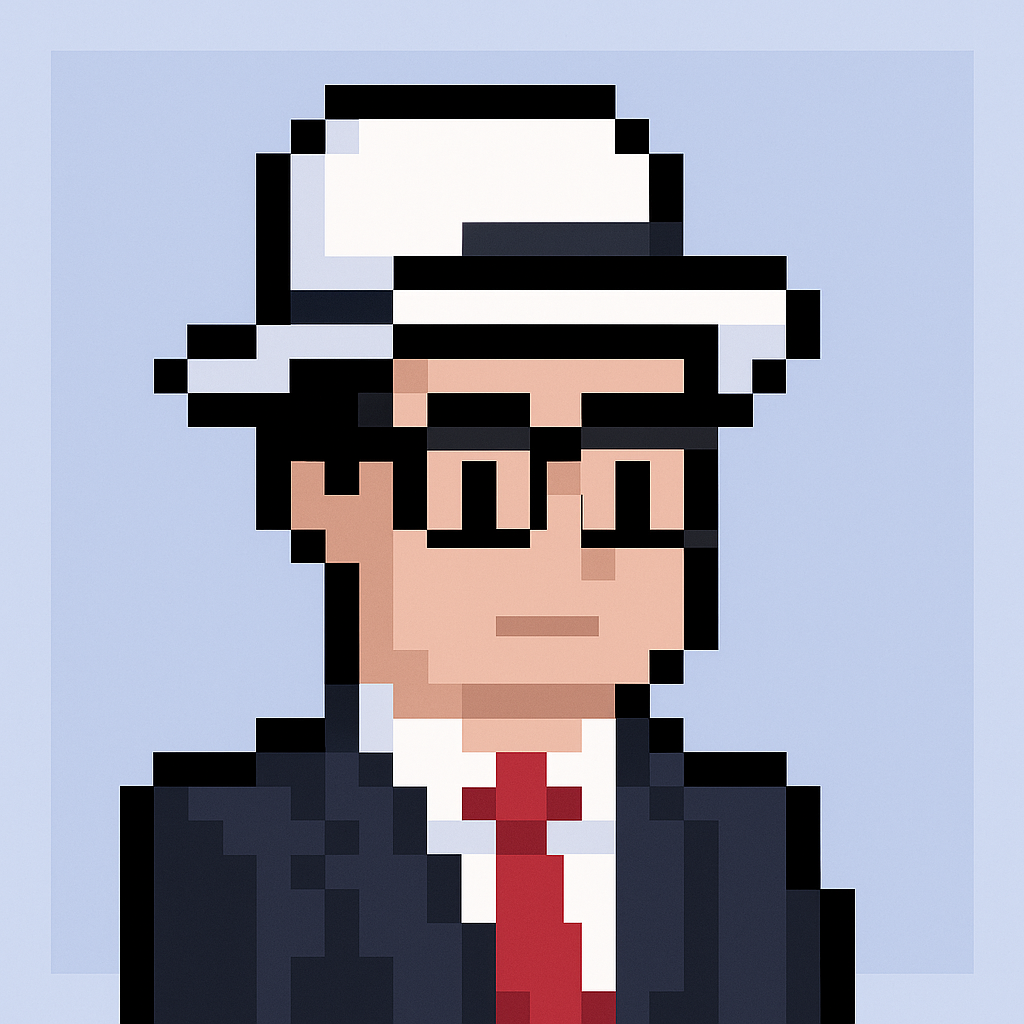 Contract renewal meeting agent avatar - professional AI assistant for customer portfolio managers wearing white hat and glasses on light blue background