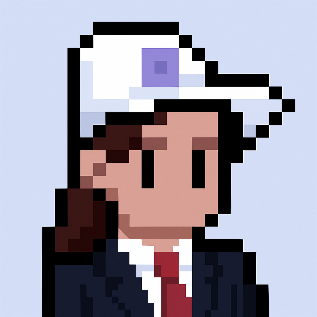 Professional territory manager AI agent avatar in pixel art style for contract renewal negotiation automation