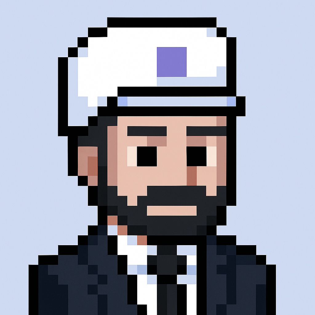 Crisis management consultant AI agent avatar - professional pixel art character for key account managers and crisis management consultancy services