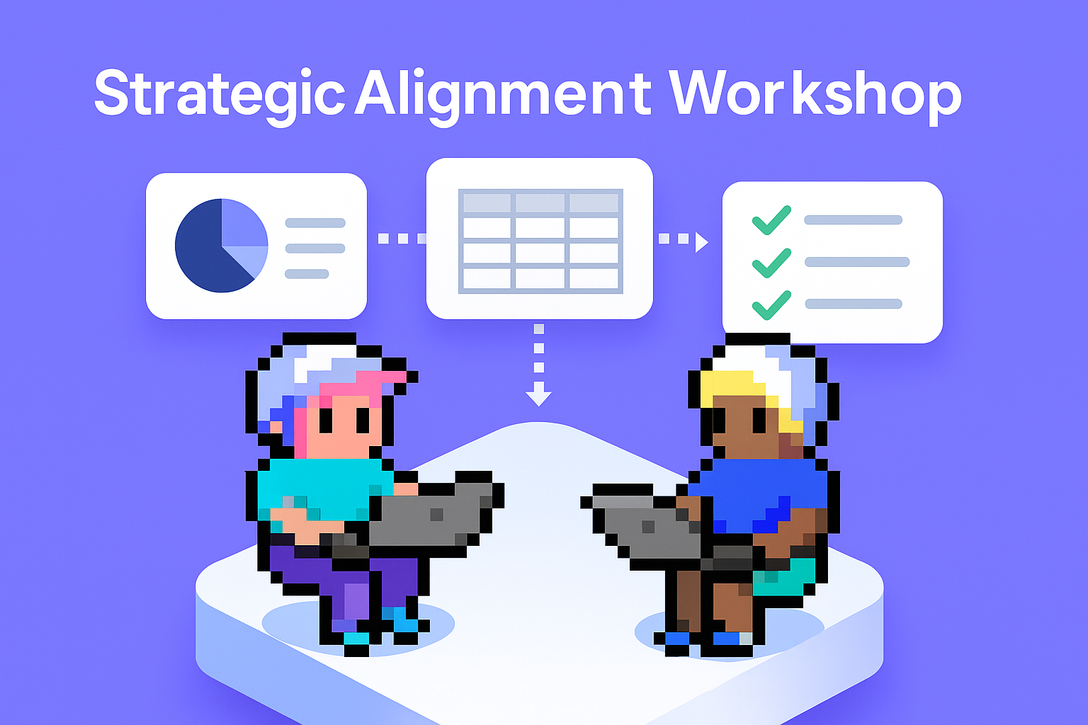Strategic Alignment Workshop - AI agents automating cross-functional account team meetings for customer portfolio managers with account management best practices visualization showing data consolidation and team collaboration