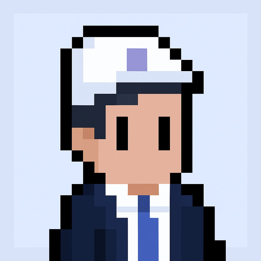 Customer Health Check Meeting Agent avatar - pixel art professional character in business suit representing AI-powered customer advocacy management tools