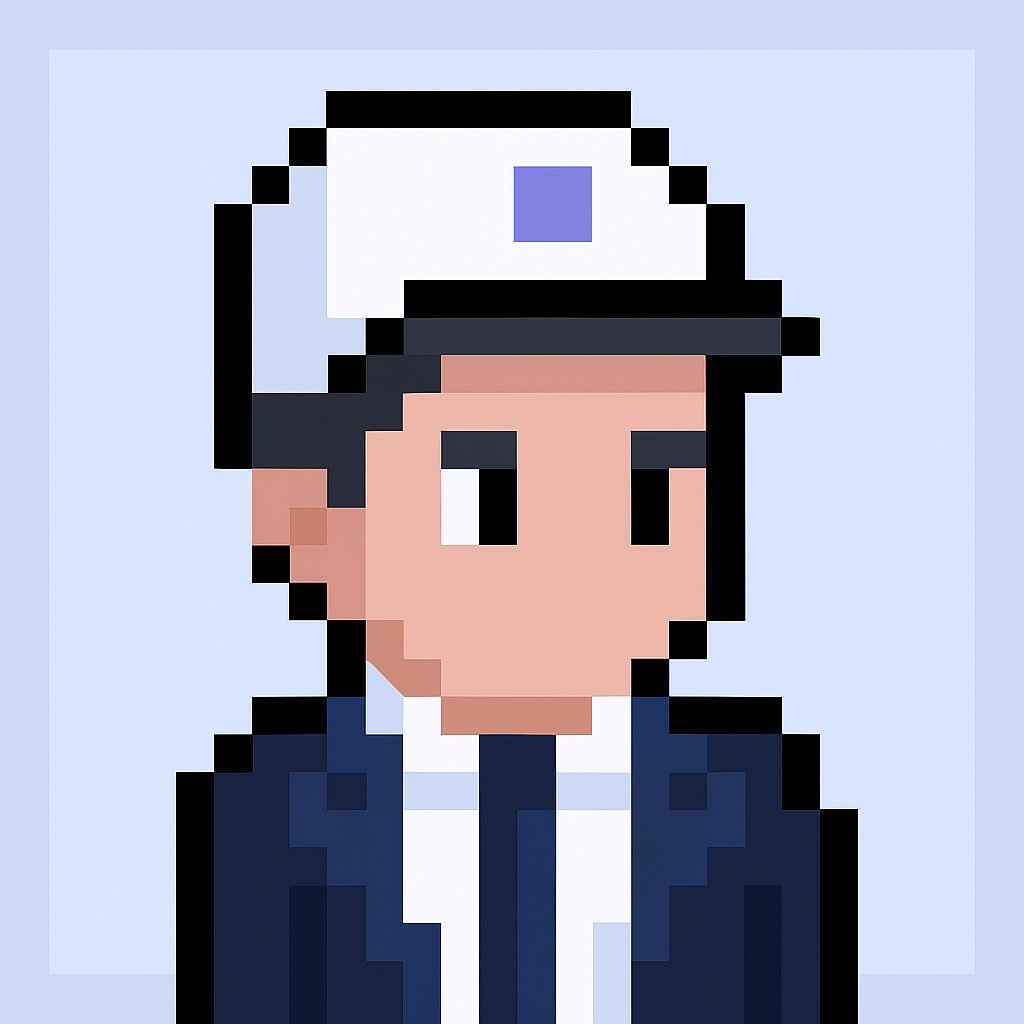 Executive stakeholder meeting agent avatar - professional AI assistant for key account managers in pixel art style