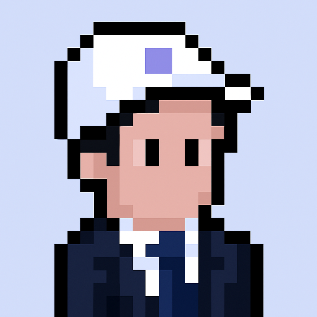 Executive stakeholder meeting agent avatar - professional AI assistant for key account managers in pixel art style