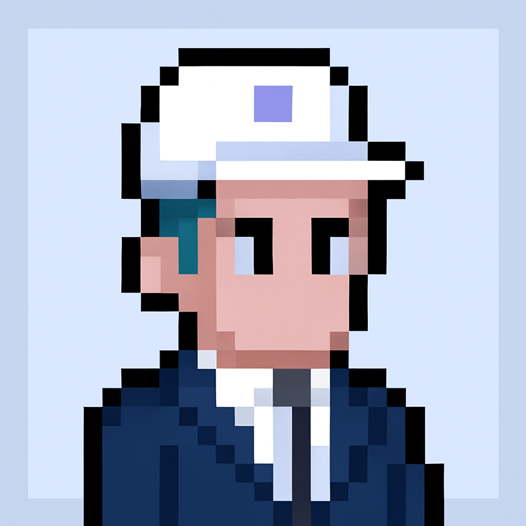 Key Account Manager AI agent avatar for quarterly business reviews - professional pixel art character in business suit representing QBR automation