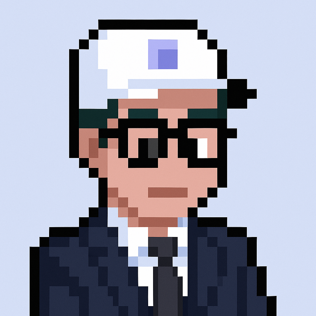 Professional key account manager AI agent avatar with glasses and business suit for account planning technology solutions