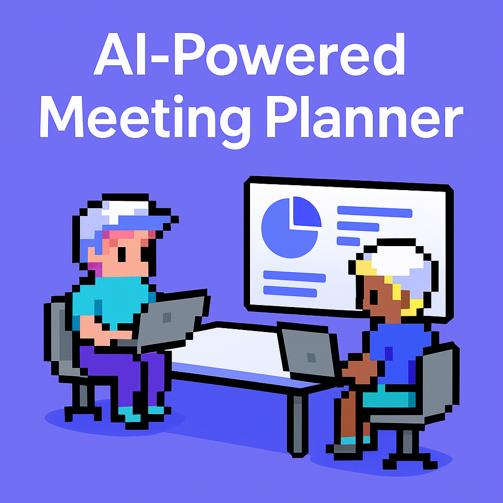 AI-Powered Meeting Planner - two professionals with laptops analyzing account data and pie charts for automated account management and strategy meetings