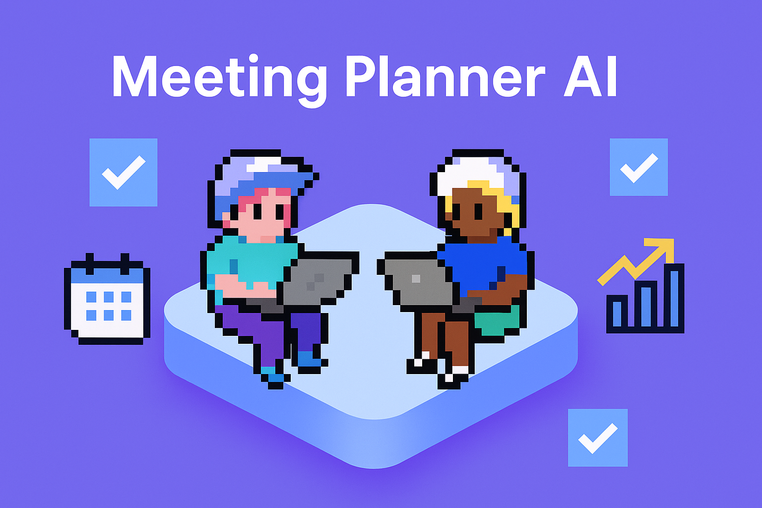 Meeting Planner AI for contract renewal meetings showing two AI agents collaborating with calendar scheduling and growth analytics