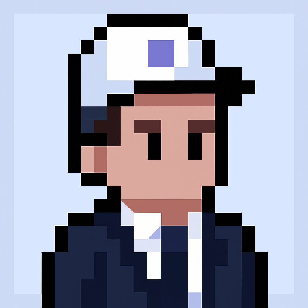 QBR Meeting Agent AI avatar - professional pixel art character in business suit for Key Account Manager quarterly business review automation