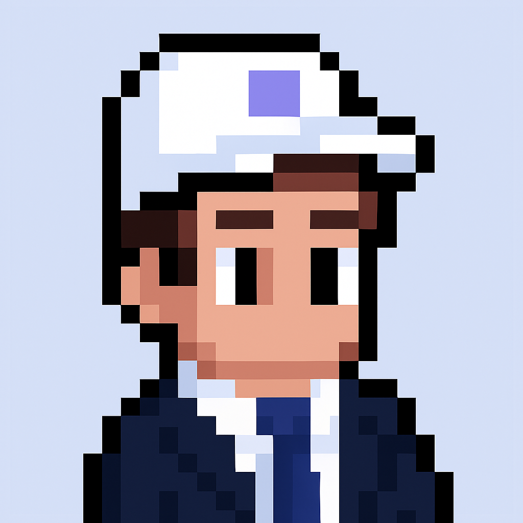 QBR AI agent avatar for key account managers - professional pixel art character in business attire representing quarterly business review automation