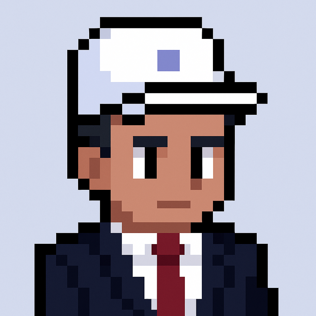 Risk assessment meeting agent avatar - professional AI assistant for key account managers wearing business attire with blue cap