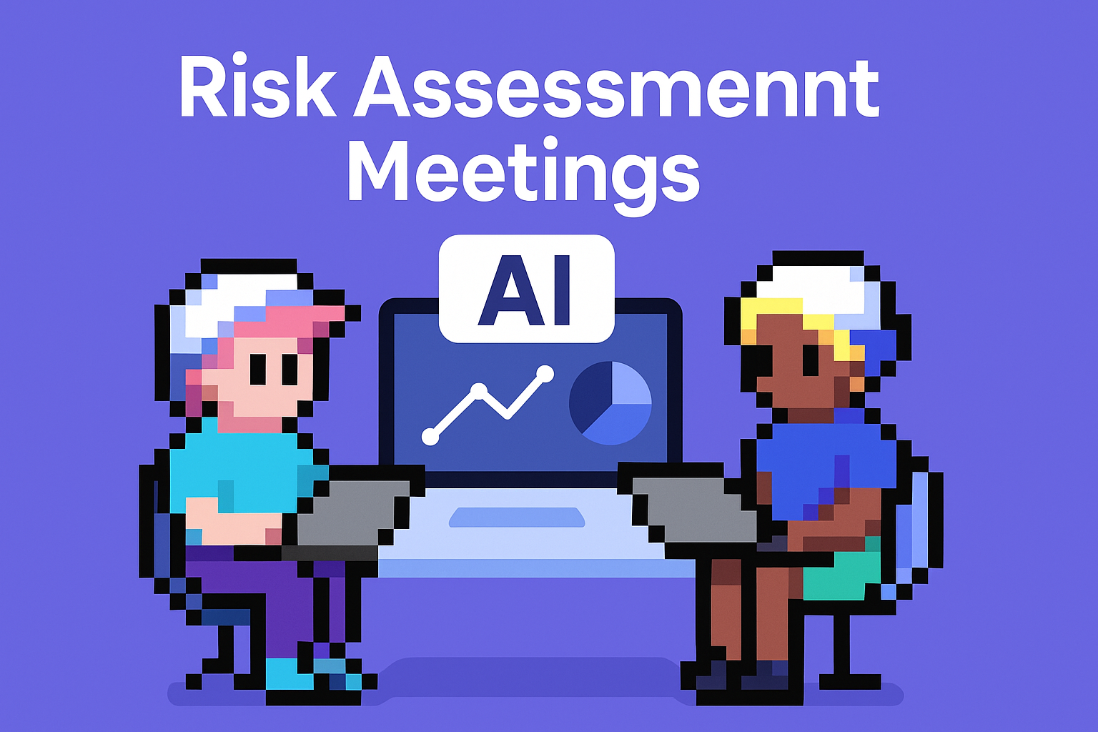 Risk Assessment Meetings - AI agents helping key account managers analyze client data with laptops and dashboard displaying graphs and charts