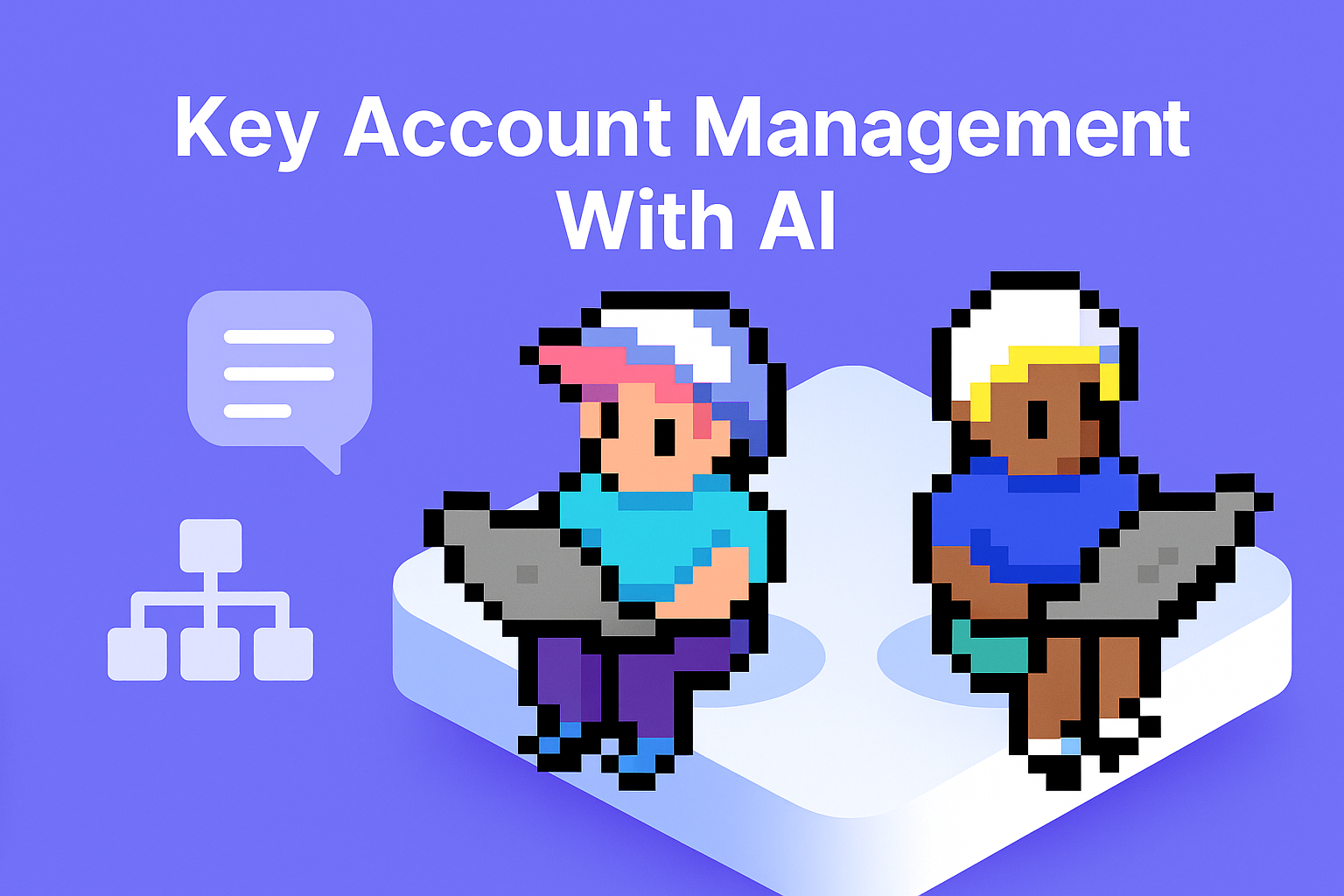 Key Account Management With AI - two professionals using laptops for stakeholder alignment meetings with AI-powered meeting automation