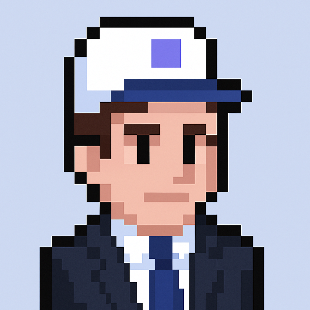 Strategic account planning AI agent avatar - professional key account manager character in pixel art style for automated account management