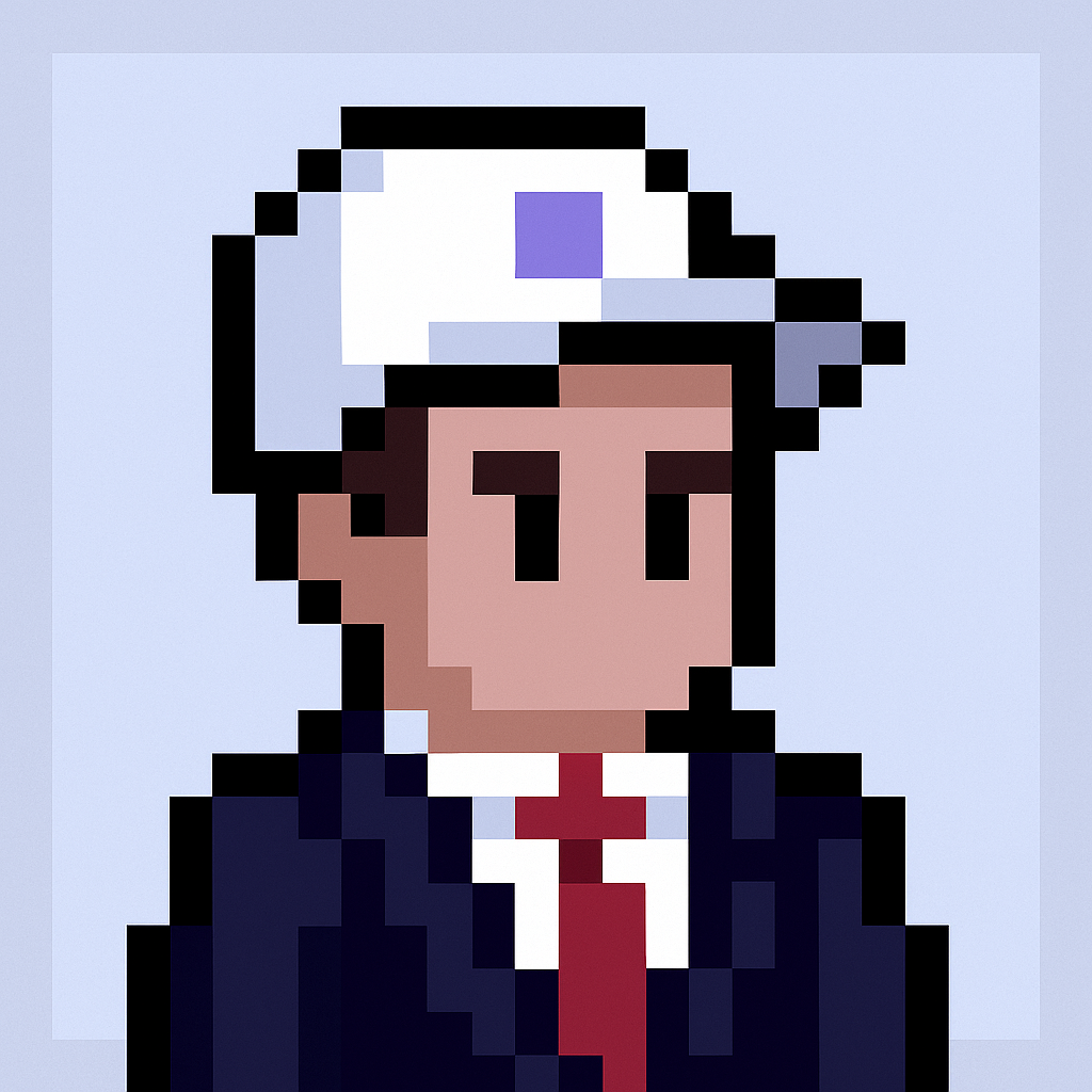 Strategic account planning AI agent avatar for key account managers - professional business consultant character in pixel art style