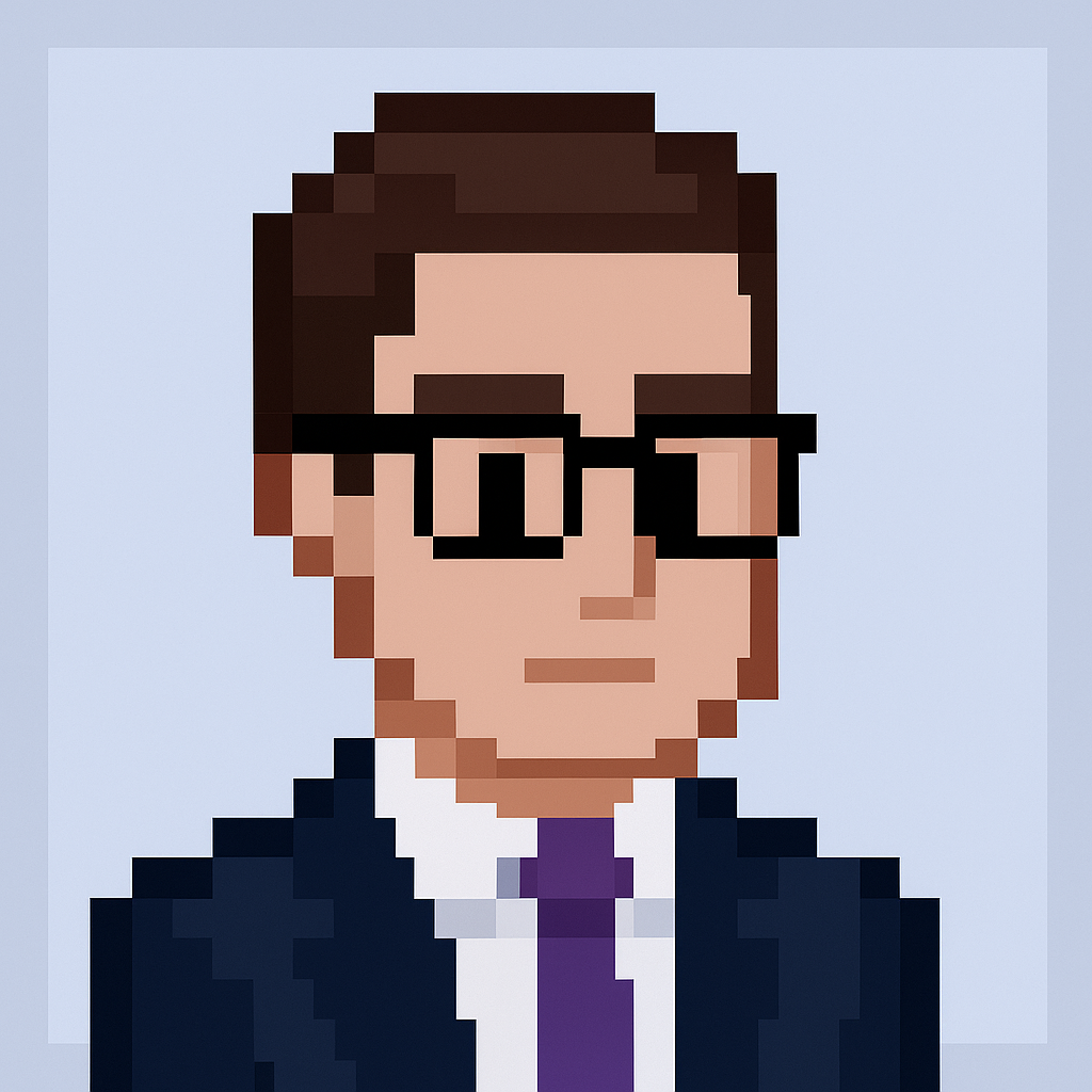 Strategic account planning agent avatar - professional key account manager with glasses and business suit for account strategy plan development