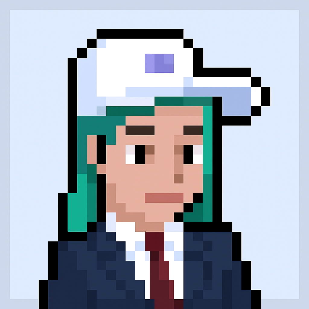 Professional AI agent avatar with green hair and business suit representing upselling cross selling meeting agent for key account managers