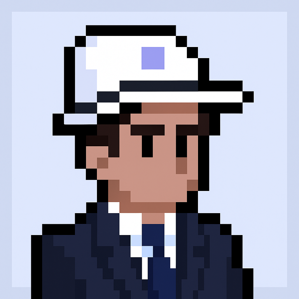 Key Account Manager Agent avatar for QBR automation - professional pixel art character in business suit and hard hat