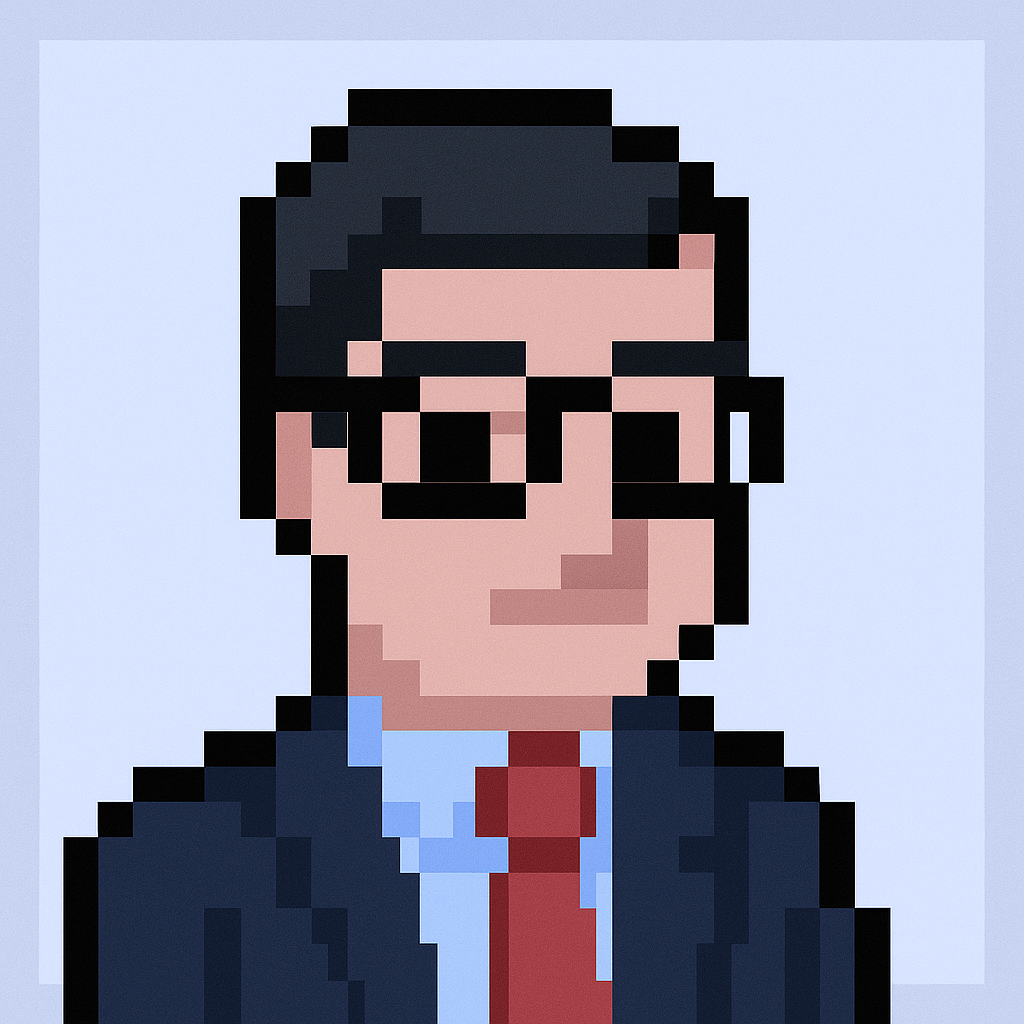 Cross-functional account team meeting agent avatar - professional AI assistant with glasses and business attire for key account managers