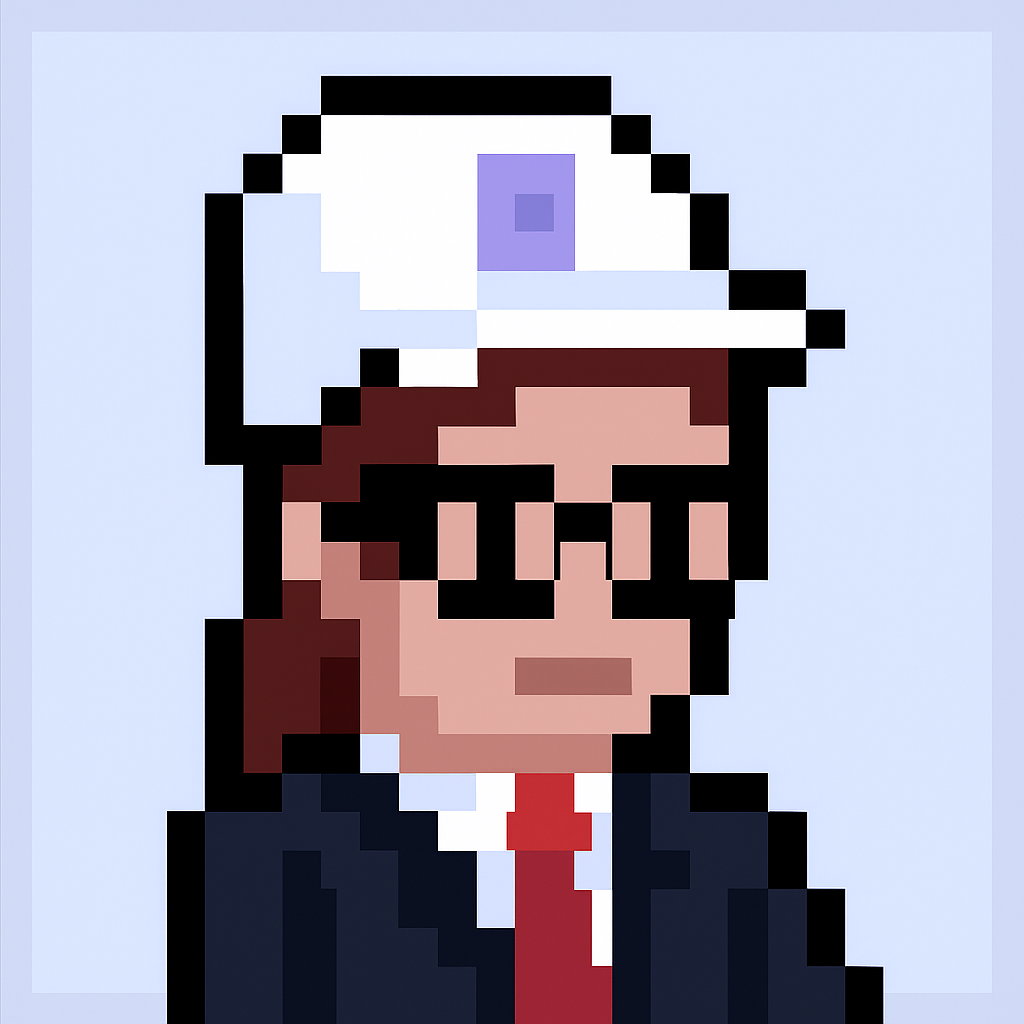 Creative brief strategy meeting AI agent avatar - professional campaign manager character with glasses and business attire for marketing automation